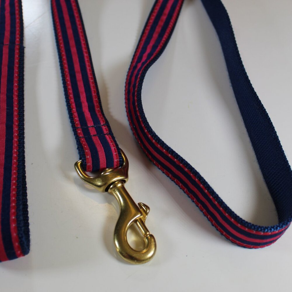 Up Country Dog Leash with D-ring Pink Striped Made In USA 5 Foot Lead excellent